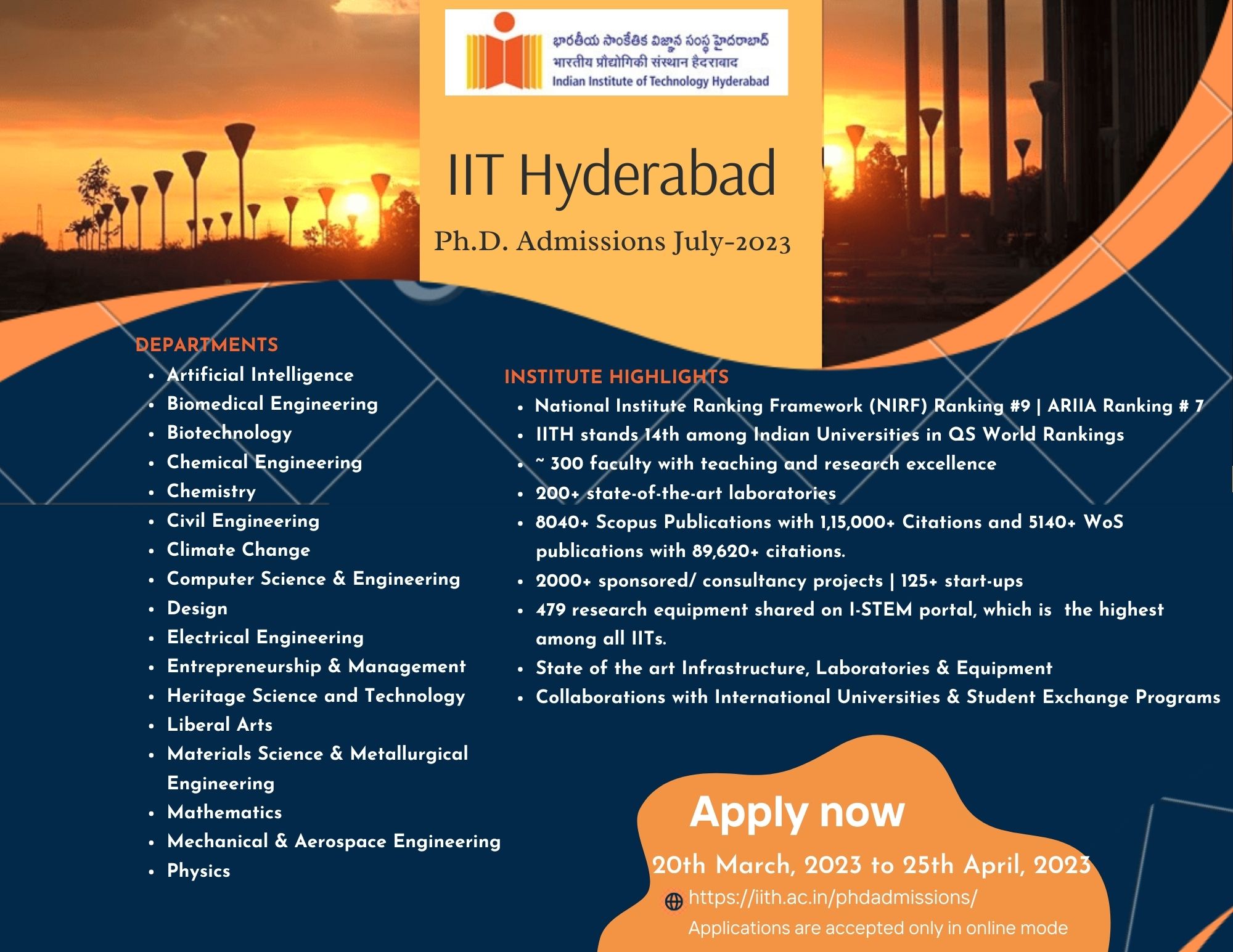 phd part time in hyderabad