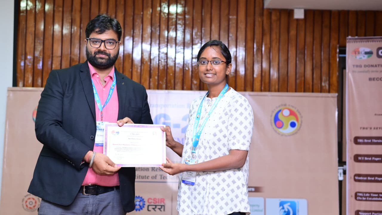 Ms. Bhuvana Priya Receives Best Poster Award at CTRG 2025