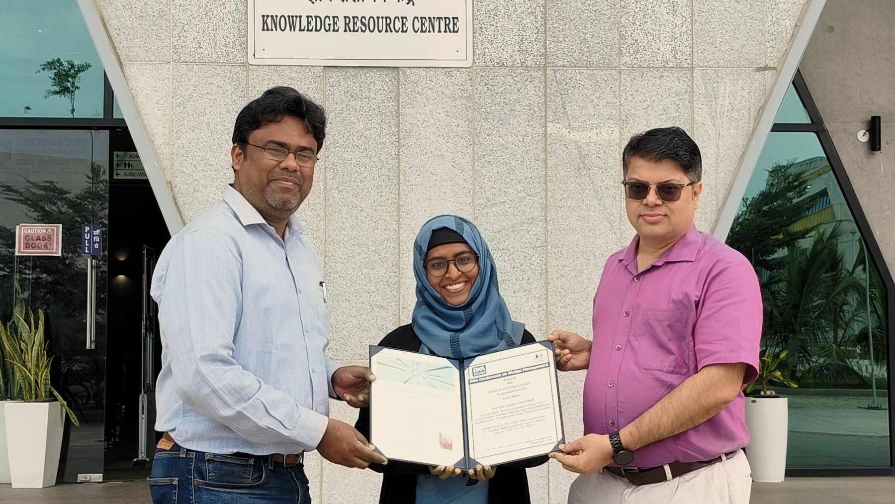 PhD Student Wins Best Oral Presentation Award at the 19th IWA Conference on Sludge Management in Kyoto, Japan