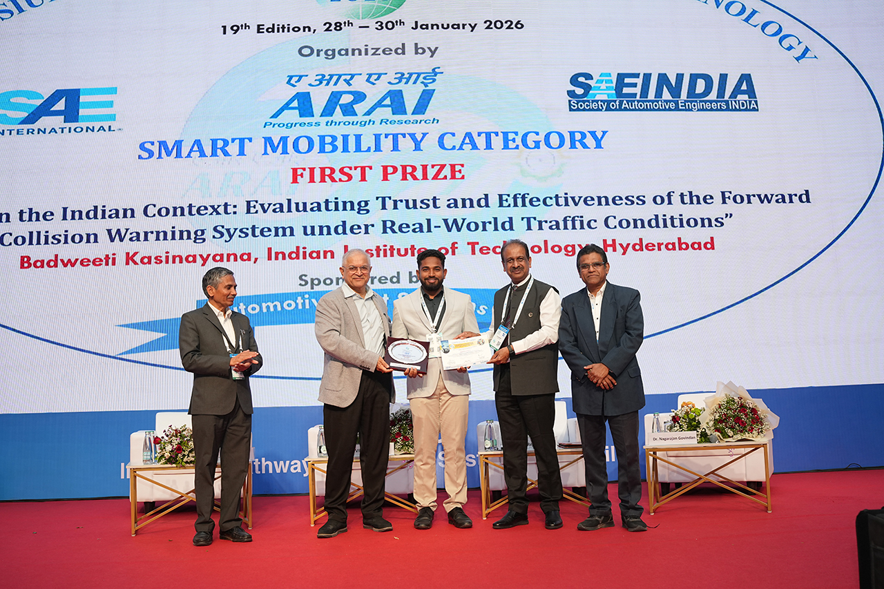 IITH PhD Scholar Badweeti Kasinayana Wins First Prize at SIAT 2026 Poster Presentation