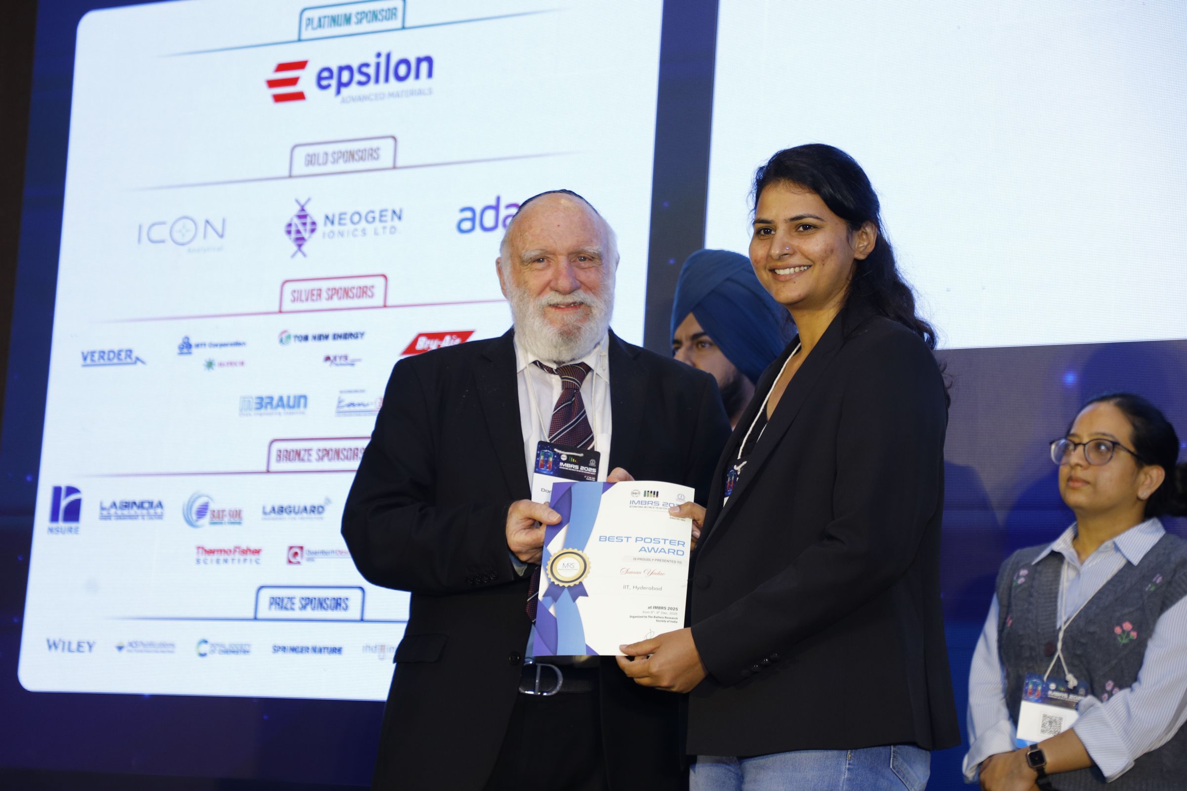 IIT Hyderabad Congratulates Ms. Suman Yadav on Best Poster Award at IMBRS 2025